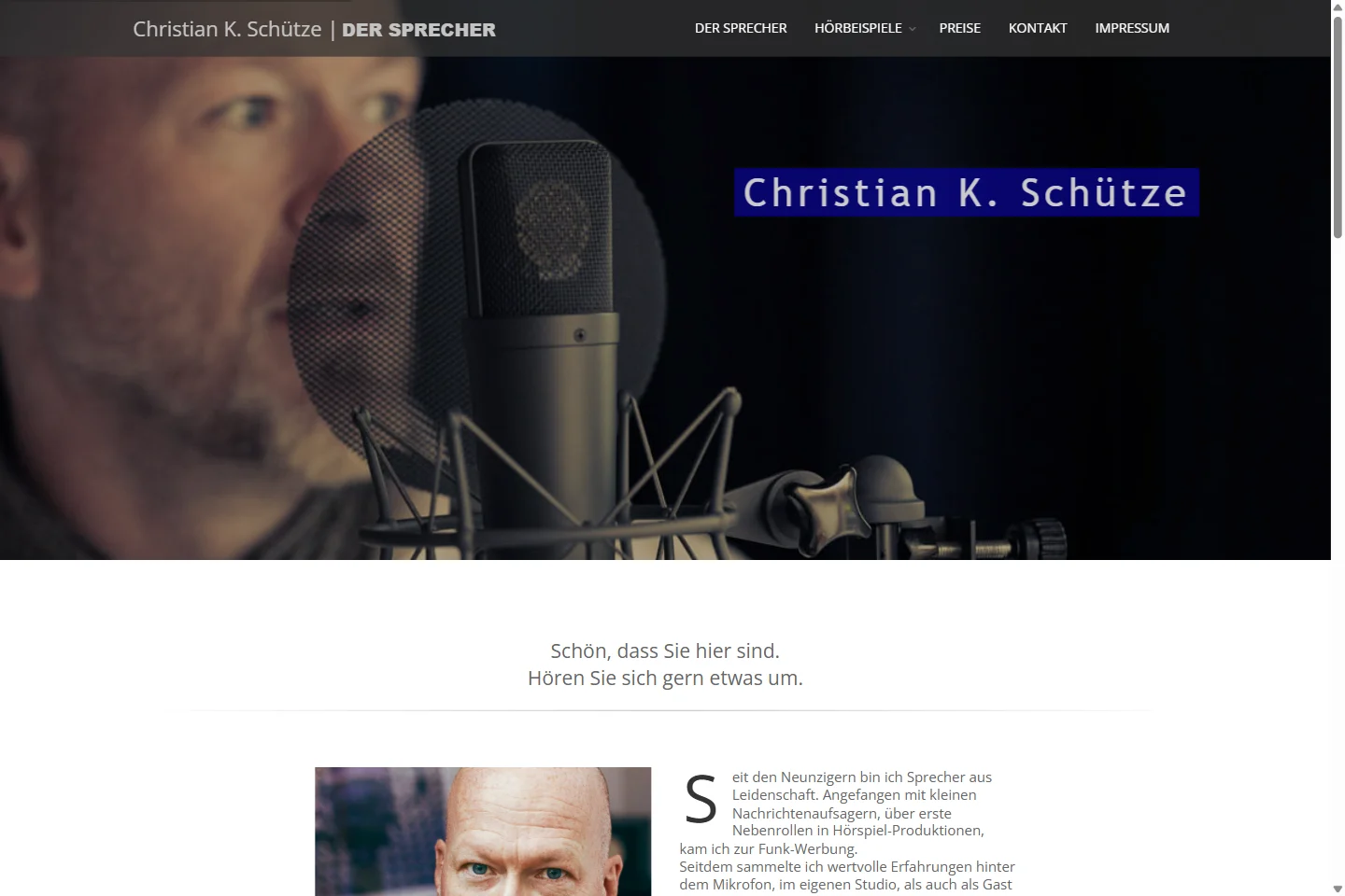 Website von Christian K. Schütze – DER SPRECHER